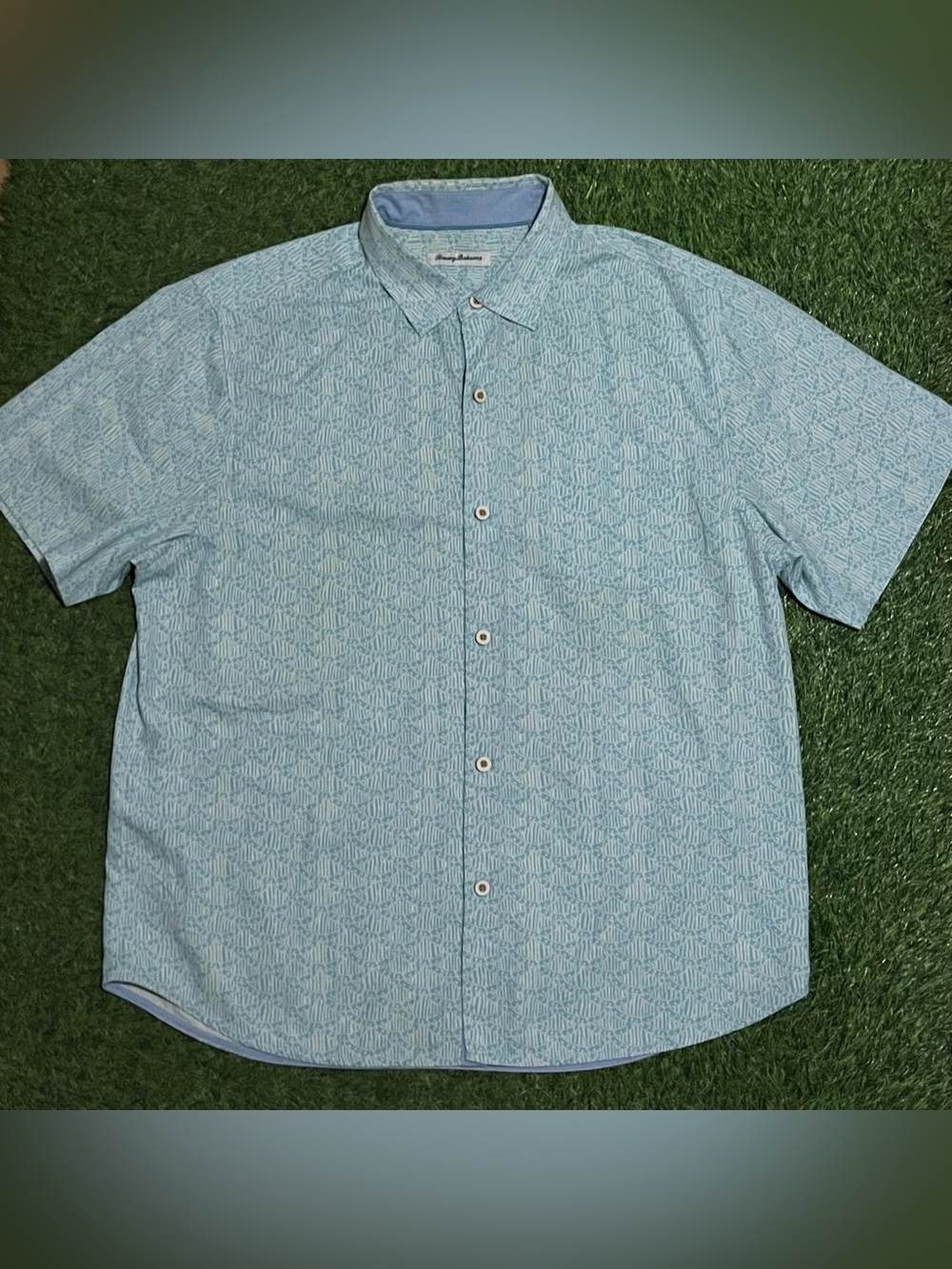 Tommy Bahama DeSoto Shell Short Sleeve Silk Blend Button Up XL Shirt IslandZone